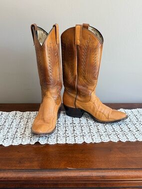 Dan Post Ombré lizard western heeled boots